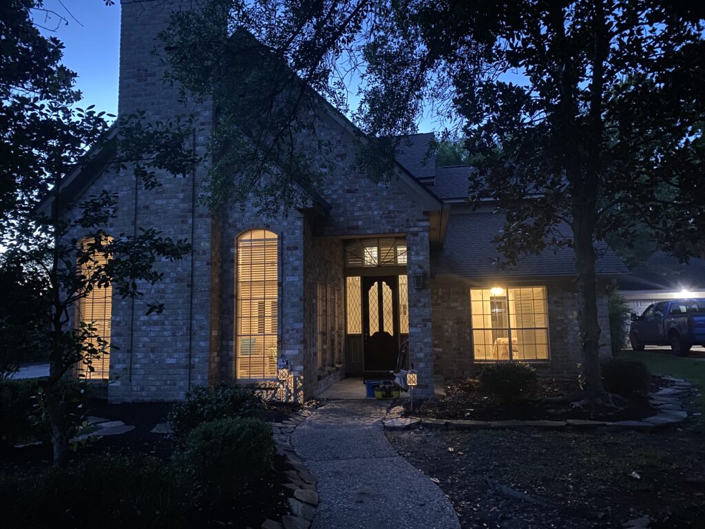 This is a picture of a home that received exterior and interior window washing services in Atascocita, TX. The home was ready for pictures the following day. 
